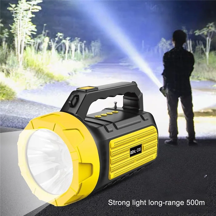 Lampe de poche extérieure portable Bluetooth rechargeable solaire