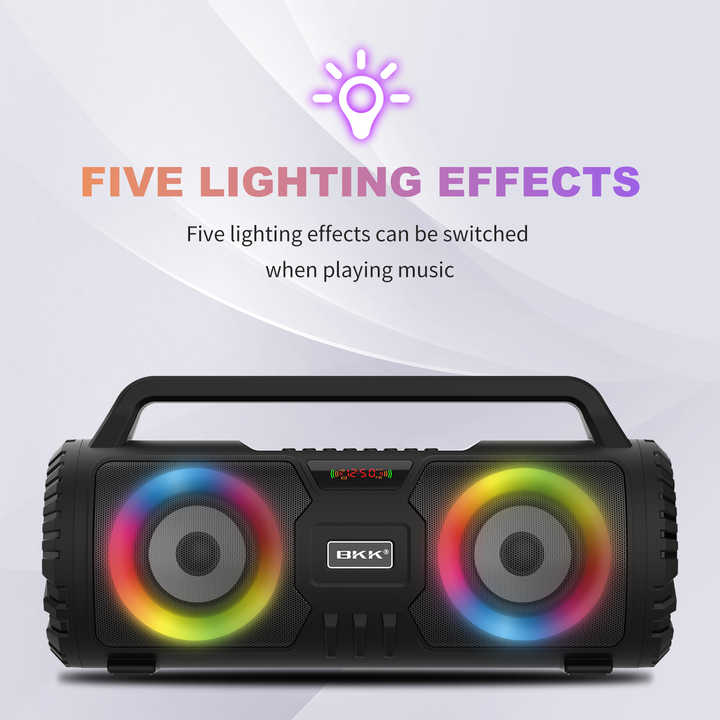 haut-parleur bluetooth multifonctionnel avec lumière colorée