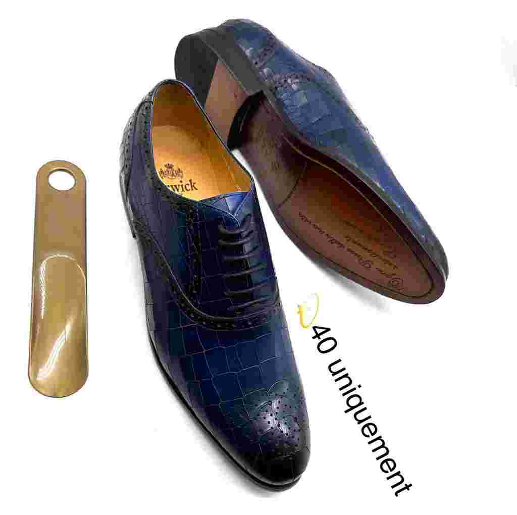 Chaussures en cuir de crocodile faites pour hommes