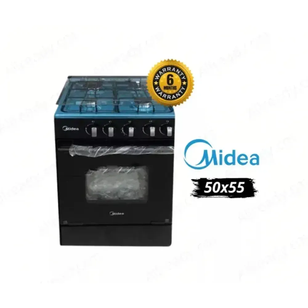 Cuisinière à gaz - MIDEA – MD588 – 04 feux – 50×55 – Noir - 6 Mois de Garantie