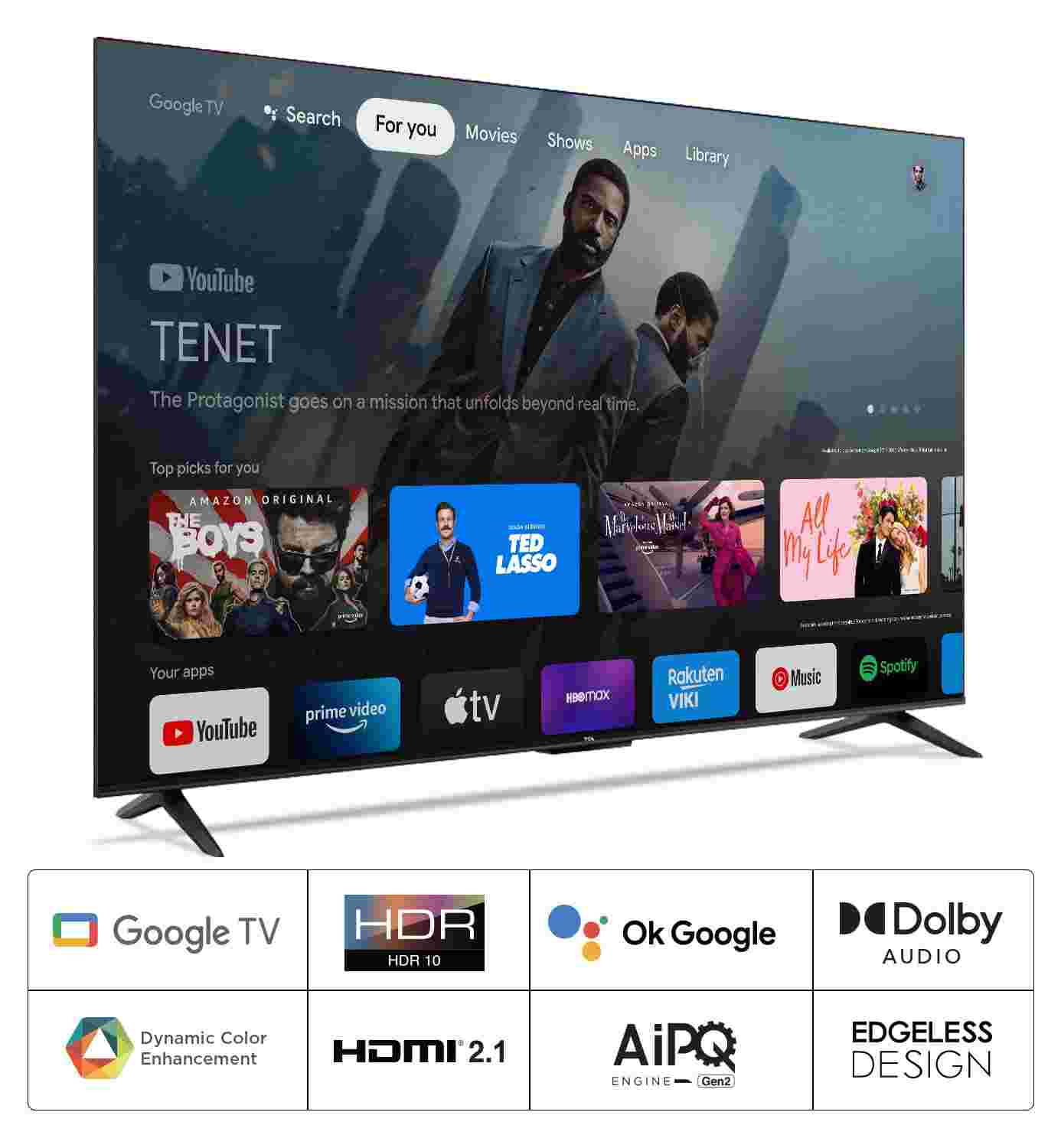 TV SMART -TCL- 65 pouces - 4K -UHD- QLED - Smart Google TV - Garantie 6 mois