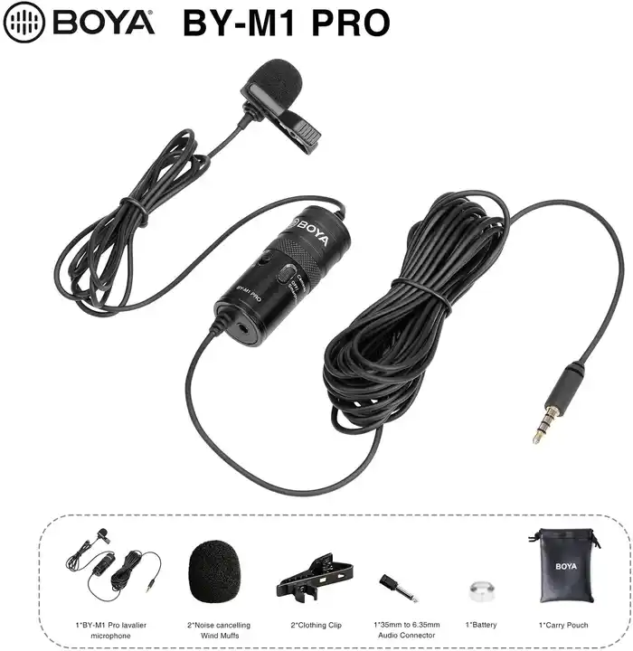 BOYA BY-M1 PR0 Professionnel Condenseur Cravate Microphone