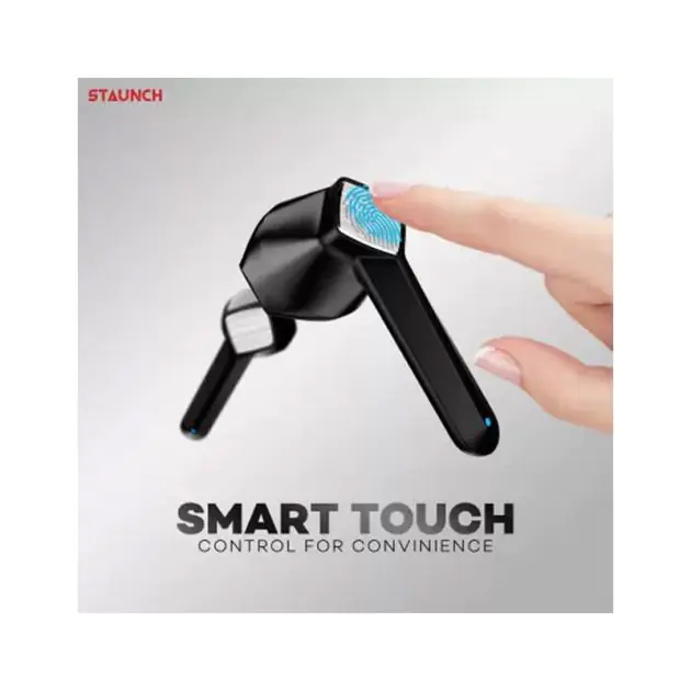 Ecouteurs Bluetooth - STAUNCH Boom 350 + étui de charge - Oreillette Bluetooth à touches tactiles