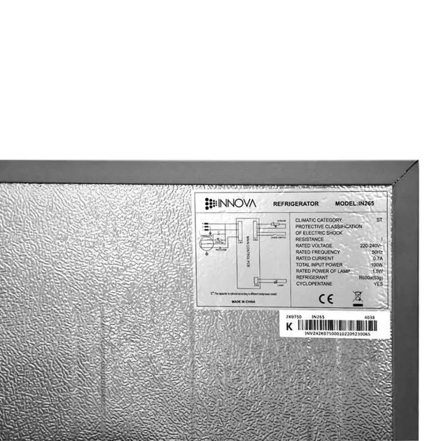 Réfrigerateur Combiné - INNOVA - IN-265 - 140L - Économique (A+) - Gris - 06 Mois de garantie