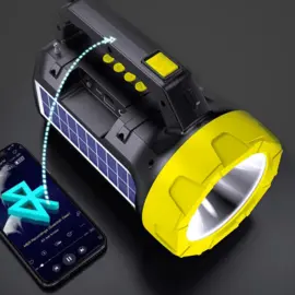 Nouveau Lampe de poche extérieure Bluetooth Audio carte Portable lampe de poche solaire