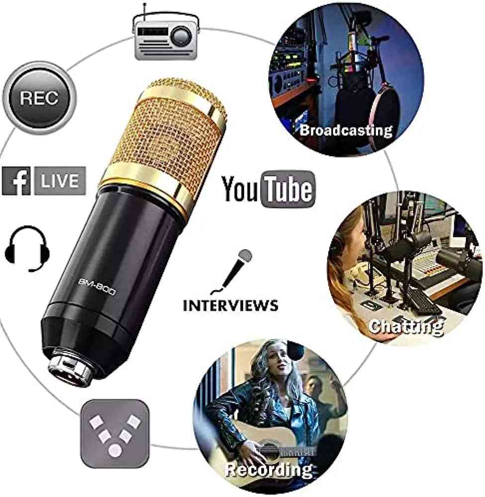 Mano Professonnel Microphone Studio USB Condensateur cardioide