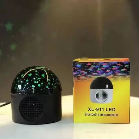 mini haut-parleur de projection de couleur de lumière d'étoile avec fête