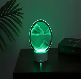 Veilleuse LED en verre RGB à sable