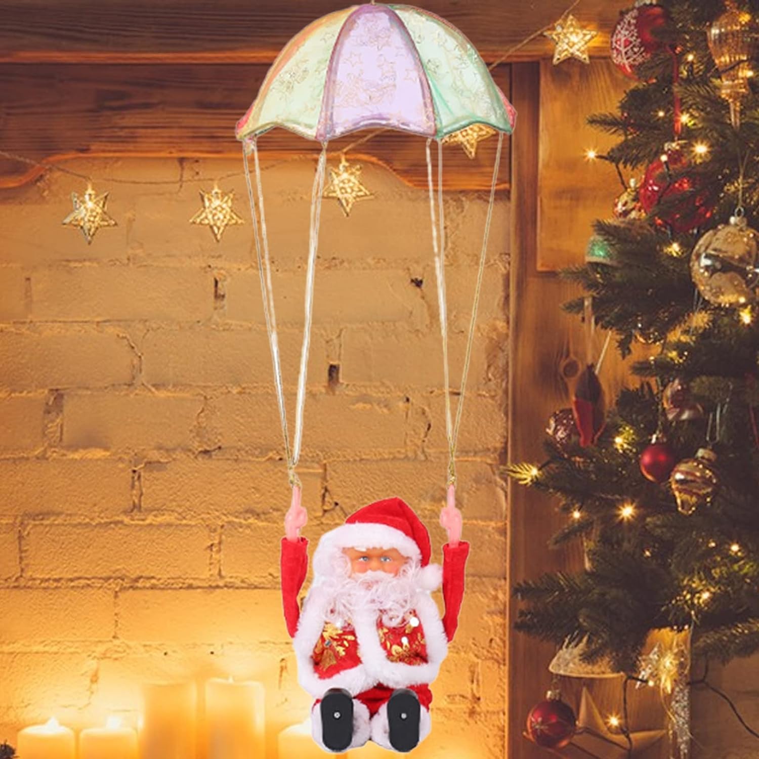 🔥 Parachute Musical Tumbling Père Noël
