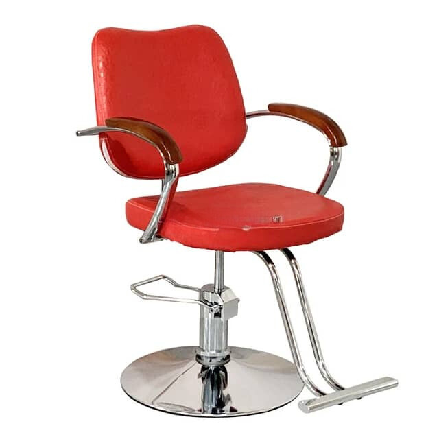 Chaise de coiffeur Fauteuils de coiffure Similicuir Rouge